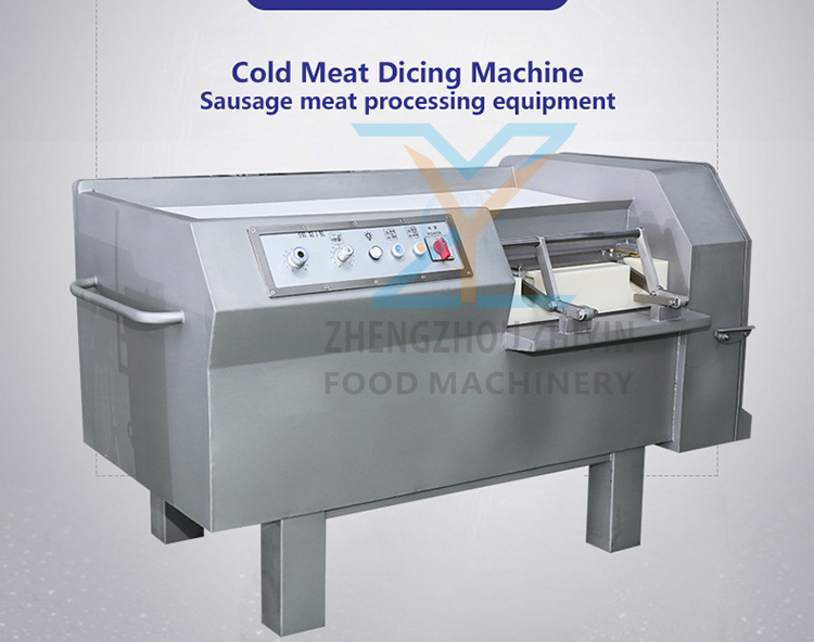 Commercial Meat Dicing Machine Cow Meat Slicing Processing Machinery Chicken Nugget Cutter Slicer Fresh Frozen Meat Slicer